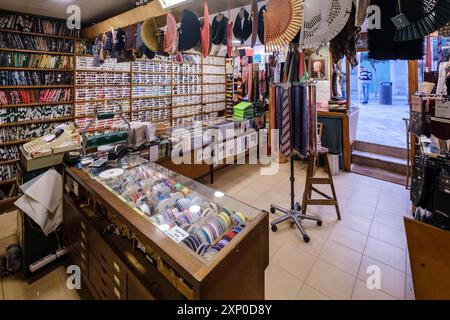 Angela Haberdashery, fondata nel 1685, Palma, Maiorca, Isole Baleari, Spagna Foto Stock