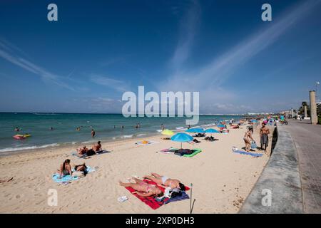 El Arenal Beach, Llucmajor, Mallorca, Isole Baleari, Spagna Foto Stock