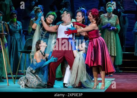 Opera l'elisir d'amore, Donizetti, Teatre Principal, Palma, Maiorca, isole Baleari, Spagna Foto Stock