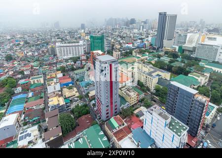 Vasto paesaggio cittadino di Metro Manila, Filippine Foto Stock