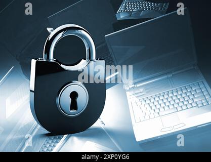 Internet security, illustrazione concettuale. Foto Stock
