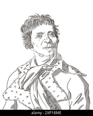 Ritratto di Marat uomo della rivoluzione francese Foto Stock