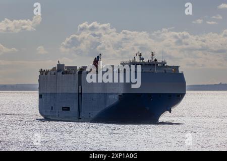 Portaveicoli diretto ai Royal Portbury Docks Foto Stock