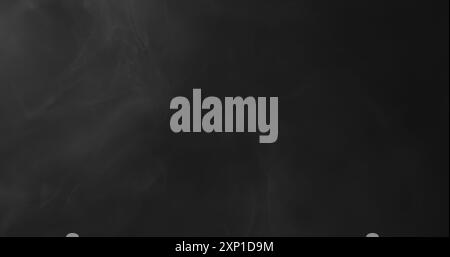 Vapore closeup galleggianti in aria su sfondo nero Foto Stock