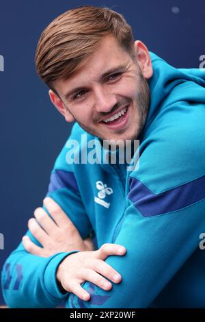 Liam Kitching di Coventry City in vista della partita amichevole pre-stagionale presso la Coventry Building Society Arena. Data foto: Sabato 3 agosto 2024. Foto Stock