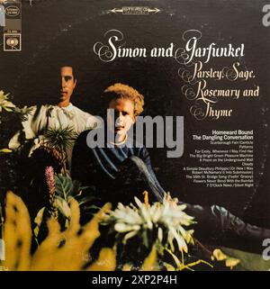 Simon e Garfunkel copertina dell'album, classica registrazione del 1966 Parsley, Sage, Rosemary e Thyme Foto Stock