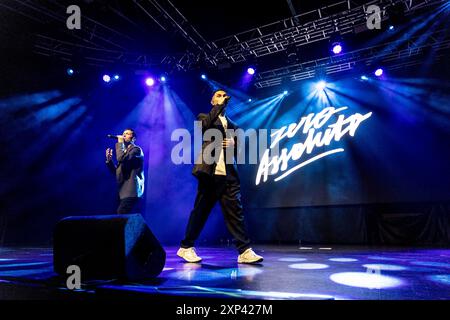 Milano, Italia. 15 aprile 2024. Gli Zero assoluto si esibiscono al Fabrique di Milano, il 15 aprile 2024. (Foto di Roberto Finizio/NurPhoto) credito: NurPhoto SRL/Alamy Live News Foto Stock