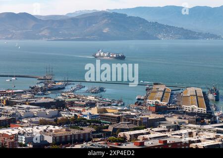 La prigione dell'isola di Alcatraz nella Baia di San Francisco, in California Foto Stock