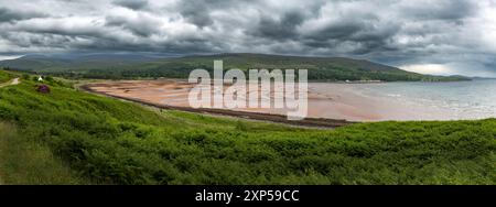 Applecross Bay Beach sulla costa atlantica delle Highlands in Scozia, Regno Unito Foto Stock