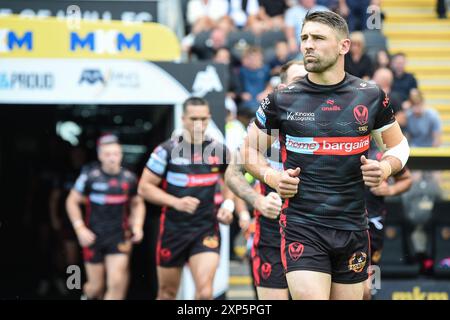 Hull, Inghilterra - 3 agosto 2024 - Tommy Makinson di St Helens. Rugby League Betfred Super League , Hull FC vs St. Helens al MKM Stadium, Hull, UK Dean Williams Foto Stock