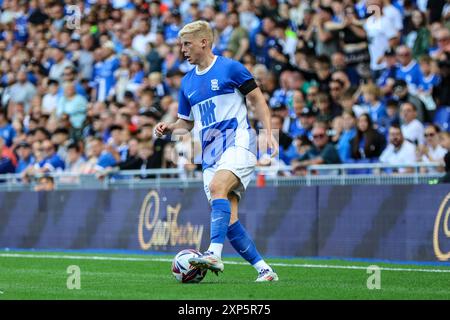 Birmingham, Regno Unito. 3 agosto 2024. Birmingham, Inghilterra, 3 agosto 2024: Alex Cochrane (17 Birmingham City) sul ballo durante l'amichevole di pre-stagione tra Birmingham City e West Brom a St Andrews a Birmingham, Inghilterra (Natalie Mincher/SPP) credito: SPP Sport Press Photo. /Alamy Live News Foto Stock