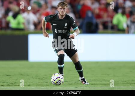 3 agosto 2024: Il centrocampista del Liverpool Harvey Elliott (19) durante la partita delle FC Series tra Manchester United e Liverpool al Williams-Brice Stadium di Columbia, Carolina del Sud. Greg Atkins/CSM (immagine di credito: © Greg Atkins/Cal Sport Media) Foto Stock