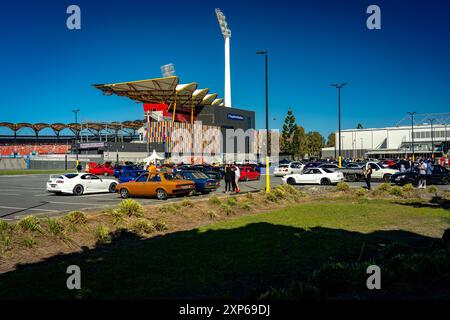 Gold Coast, QLD, Australia - incontro con gli appassionati di auto allo stadio Carrara Foto Stock