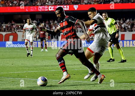 San Paolo, Brasile. 3 agosto 2024. Partita tra San Paolo e Flamengo per il 21° round del Campionato brasiliano 2024, a Morumbis, sabato sera 2°. Foto: Adriana Spaca/SPP (Adriana Spaca/SPP) credito: SPP Sport Press Photo. /Alamy Live News Foto Stock