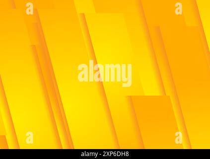 Sfondo tecnico geometrico astratto giallo arancione brillante. Progettazione vettoriale Illustrazione Vettoriale