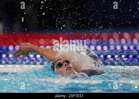 Parigi, Francia. 3 agosto 2024. Alex Walsh dagli Stati Uniti alle Olimpiadi del 2014, mercoledì 3 agosto 2024, a Parigi, Francia. (Foto di Gian Mattia D'Alberto/LaPresse) credito: LaPresse/Alamy Live News Foto Stock