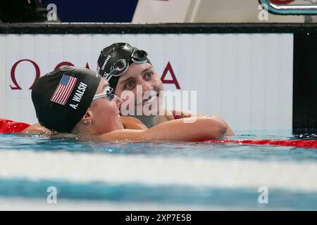 Parigi, Francia. 3 agosto 2024. Alex Walsh dagli Stati Uniti alle Olimpiadi del 2014, mercoledì 3 agosto 2024, a Parigi, Francia. (Foto di Gian Mattia D'Alberto/LaPresse) credito: LaPresse/Alamy Live News Foto Stock