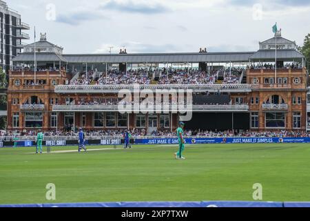 Londra, Regno Unito. 4 agosto 2024. Una vista generale del padiglione al Lords Cricket Ground durante il Hundred Match London Spirit Men vs Oval Invincibles a Lords, Londra, Regno Unito, 4 agosto 2024 (foto di Izzy Poles/News Images) a Londra, Regno Unito il 8/4/2024. (Foto di Izzy Poles/News Images/Sipa USA) credito: SIPA USA/Alamy Live News Foto Stock