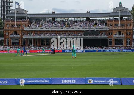 Londra, Regno Unito. 4 agosto 2024. Una vista generale del padiglione al Lords Cricket Ground durante il Hundred Match London Spirit Men vs Oval Invincibles a Lords, Londra, Regno Unito, 4 agosto 2024 (foto di Izzy Poles/News Images) a Londra, Regno Unito il 8/4/2024. (Foto di Izzy Poles/News Images/Sipa USA) credito: SIPA USA/Alamy Live News Foto Stock