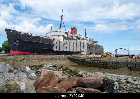 Duke of Lancaster abbandonò la nave Foto Stock