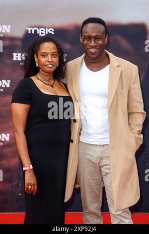 Premiere - Horizon Rosina Kaleab und Jerry Kwarteng bei der Deutschlandpremiere zu Horizon im Zoo Palast AM 04.08.2024 a Berlino. *** Premiere Horizon Rosina Kaleab e Jerry Kwarteng alla prima tedesca di Horizon allo Zoo Palast il 04 08 2024 a Berlino Copyright: XEventpressxKochanx Foto Stock