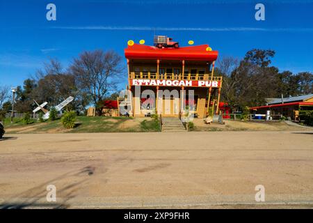 Ettamogah Pub, Table Top, Albury, NSW, Australia, 30 luglio 2024; Ettamogah Pub un cartone animato australiano reso reale. Foto Stock