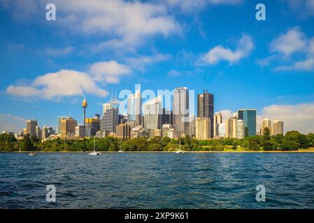 Scenario del quartiere centrale degli affari di Sydney situato nel New South Wales, Australia Foto Stock