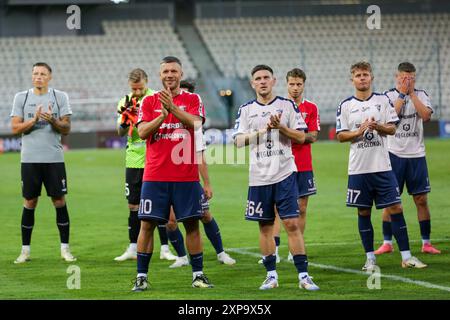 Cracovia, Polonia. 26 luglio 2024. Giocatori del Gornik Zabrze visti durante la partita di calcio PKO BP Ekstraklasa 2024/2025 tra Puszcza Niepolomice e Gornik Zabrze allo stadio Cracovia. Punteggio finale; Puszcza Niepolomice 2:2 Gornik Zabrze. (Foto di Grzegorz Wajda/SOPA Images/Sipa USA) credito: SIPA USA/Alamy Live News Foto Stock