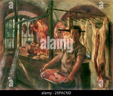 Lovis Corinth - macelleria a Schaftlarn sull'Isar - 1897 Foto Stock