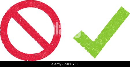 Immagine vettoriale del segno di fine proibito con un timbro a inchiostro rosso Illustrazione Vettoriale