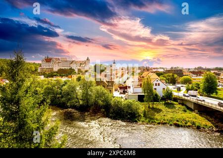 Vista su Colditz, Germania Foto Stock