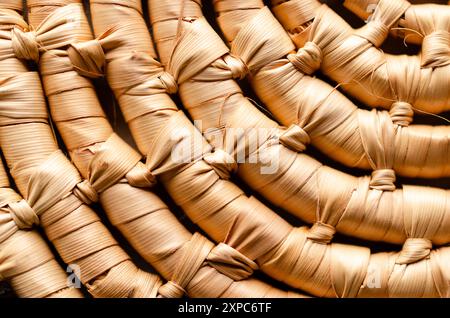 Primo piano della consistenza di un cestello. Sfondo. Foto Stock