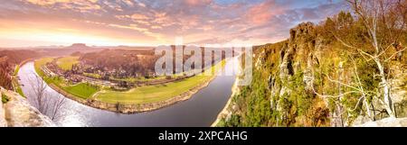 Elbsandstones, Montagne, Dresda, Germania Foto Stock