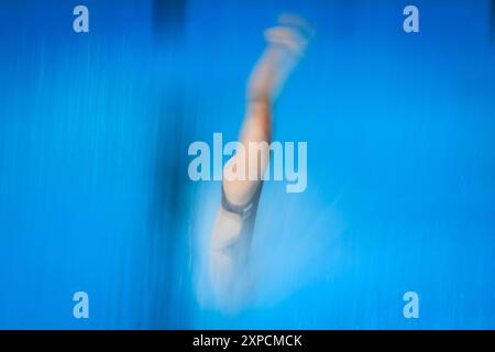 Saint Denis, Francia. 5 agosto 2024. Illlustrazione durante la semifinale di immersioni, 10m Platform femminile, Giochi Olimpici di Parigi 2024 il 5 agosto 2024 presso il Centro acquatico di Saint-Denis, Francia - foto Matthieu Mirville/DPPI Media/Panoramic Credit: DPPI Media/Alamy Live News Foto Stock