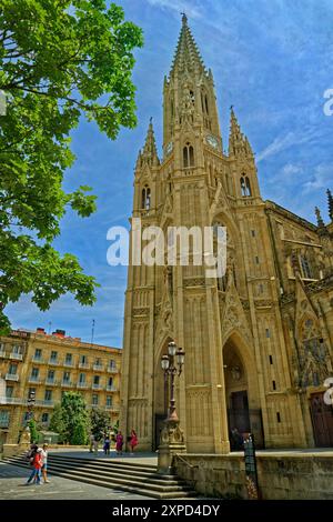 Cattedrale del buon Pastore a Donostia-San Sebastian, provincia di Gipuzkoa, nel nord della Spagna. Foto Stock