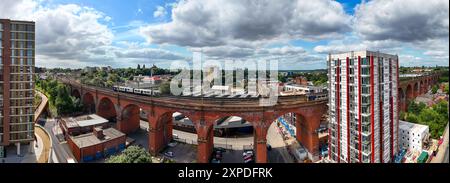 Immagine aerea panoramica di Stockport - Greater Manchester Foto Stock