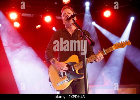 STOCCOLMA, Svezia. , . L'attore canadese Kiefer Sutherland si esibisce con la sua band al Grona Lund di Stoccolma, Svezia, il 5 agosto 2024. Foto: Mickan Mörk/TT/codice 11576 credito: TT News Agency/Alamy Live News Foto Stock