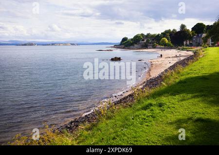 La piccola spiaggia di Abadour a Fife, Scozia Foto Stock