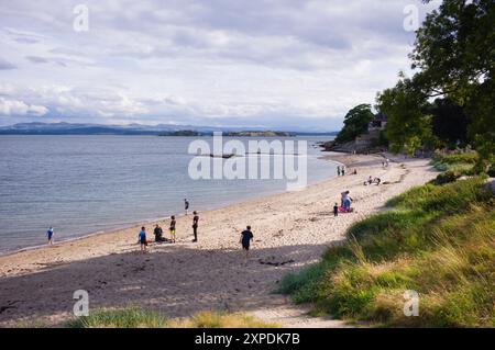 La piccola spiaggia di Abadour a Fife, Scozia Foto Stock