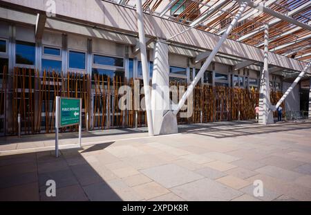 Dettaglio dell'edificio del Parlamento scozzese a Edimburgo Foto Stock