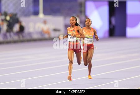 Stade de France, Parigi, Francia. 11 febbraio 2023. Beatrice Chebet (Kenya) vince l'oro durante la finale femminile dei 5000 m il giorno 10 dei Giochi Olimpici allo Stade de France di Parigi, Francia. Ulrik Pedersen/CSM/Alamy Live News Foto Stock