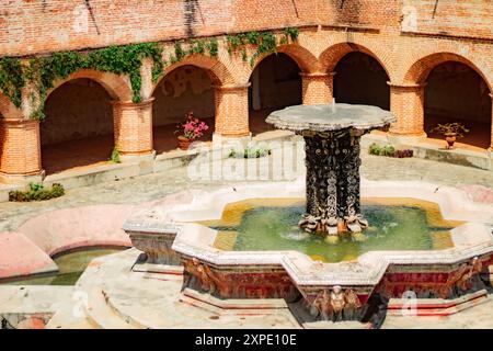 Fontana del Monastero la Merced (Convento), Antigua Guatemala Foto Stock