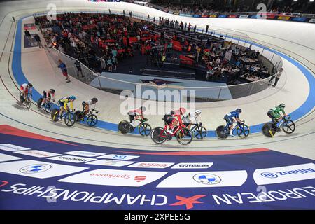 Pista ciclabile. Women's Point Race 25 km. Campionato europeo di Monaco 2022 Foto Stock