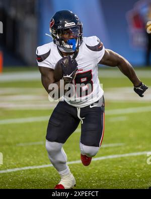 1 agosto 2024: Houston Texans n. 88 Johnny Johnson III in azione durante la gara della Hall of Fame contro i Chicago Bears a Canton, OHIO. Mike Wulf/CSM Foto Stock