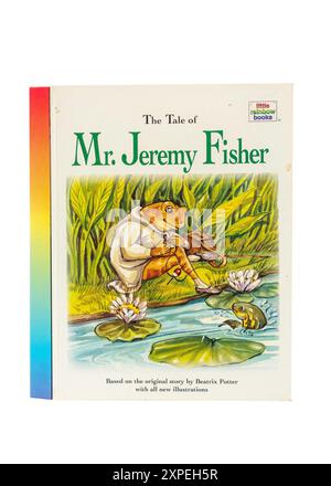 "The Tale of MR Jeremy Fisher", libro per bambini di Beatrix Potter, Greater London, England, Regno Unito Foto Stock