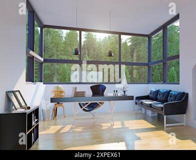 interni moderni per l'ufficio domestico. Foto Stock