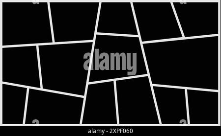 Design con collage fotografico con design quadrato Illustrazione Vettoriale