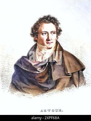 Friedrich Artour, eigentlich Schenkelberg 1800-1831, Schauspieler, Regisseur, Übersetzer, Historisch, digital restaurierte Reproduktion von einer Vorl Foto Stock