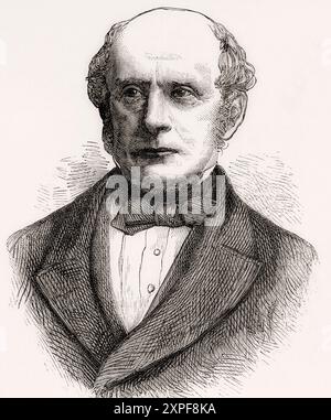 Charles Francis Adams Sr, 1807 – 1886. Editore storico americano, scrittore, politico e diplomatico. Da Cassell's Illustrated History of England, pubblicato intorno al 1880. Foto Stock