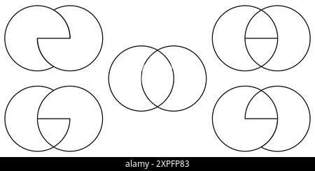 Integrazione di forme astratte. L'interazione firma il concetto di business. Illustrazione Vettoriale